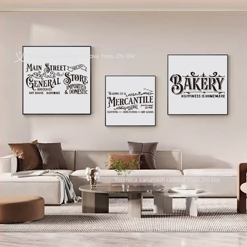 Retro američki zidni poster – DIY predložak, PET šuplja tiskarska ploča, Marka Other, Nije uvezeno, IP nije ovlašten