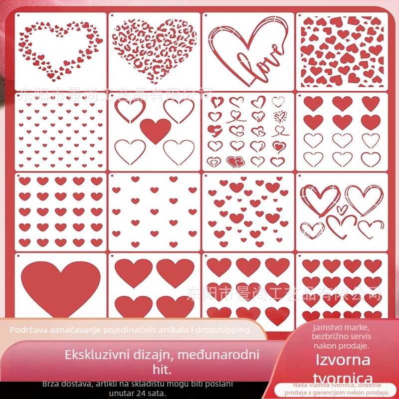 Srcoliki šablon s prorezom za sprej boje (Materijal: PET; Uvoz ne; IP ovlaštenje ne)