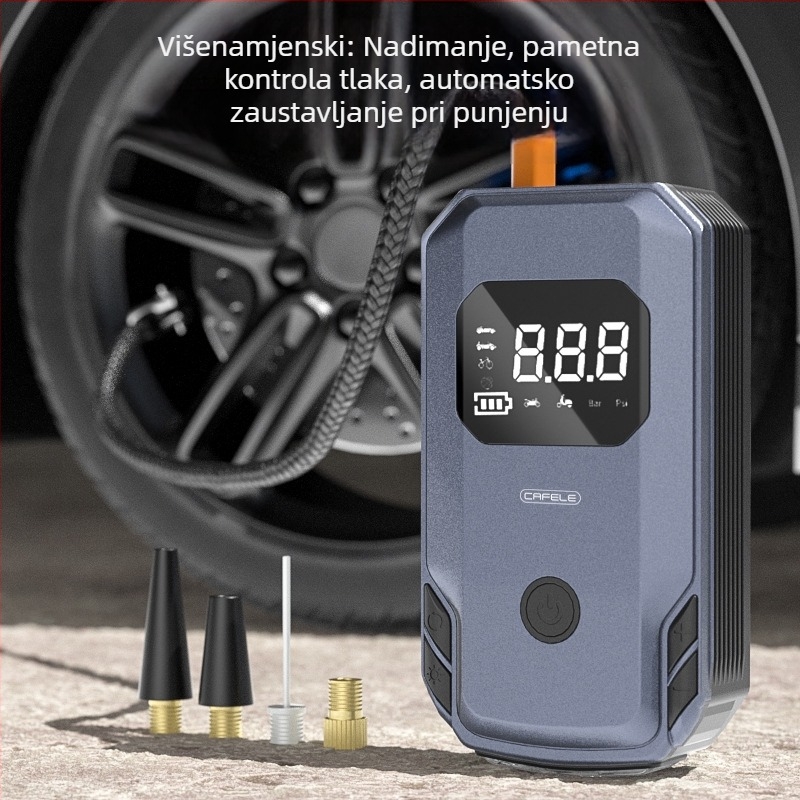 Kafeila 008 Auto nužni izvor napajanja i prijenosna višenamjenska pumpa za zrak za automobile i motocikle, punjiva, 12V, 150W, jedan cilindar, 40 L/min