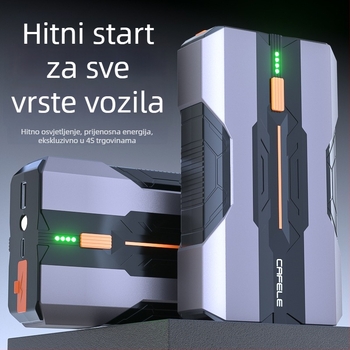 Prijenosni auto startni uređaj i hitno napajanje, 12V, 180W, punjivi, s osvijetljenim zaslonom i USB punjenjem
