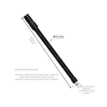Produžni nastavak pumpe za gume s M6 spojem, bakarna cijev, digitalni zaslon, 220V, 220W, 30 L/min