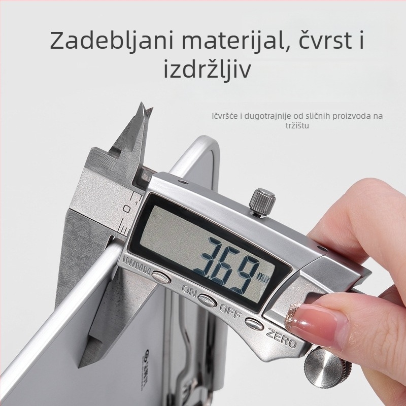 Glosen držač pločice od aluminijske legure s MDF pločom, protuklizni, pogodan za A4/A5, pričvršćne veličine 316×226 mm i 231×145 mm