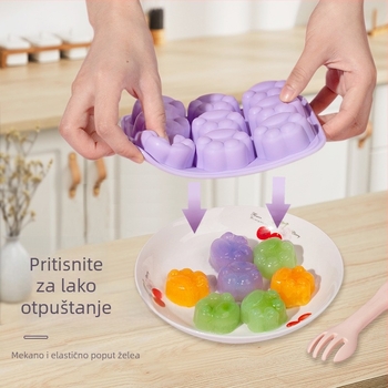 Silikonska forma za led s mačjim šapicama i kutija za čuvanje dječje hrane, hermetički zatvorena i zamrzivač, minimalistički slatki stil, 1 komad