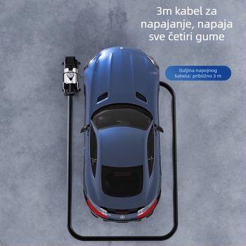 Automobilska pumpa za gume, 12V prijenosna električna pumpa s manometrom, 35 L/min, 120W, kabel duljine 3 m