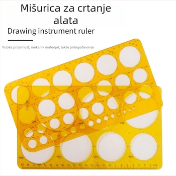 Šablona za kružni dizajn nakita — fleksibilni vodič za crtanje za dizajn nakita, narančasti kružni mjerni alat (Brend: German Capital; Materijal: Plastika; IP autorizacija: Ne; Licencirane privatne marke: Da; Uvoz: Ne)