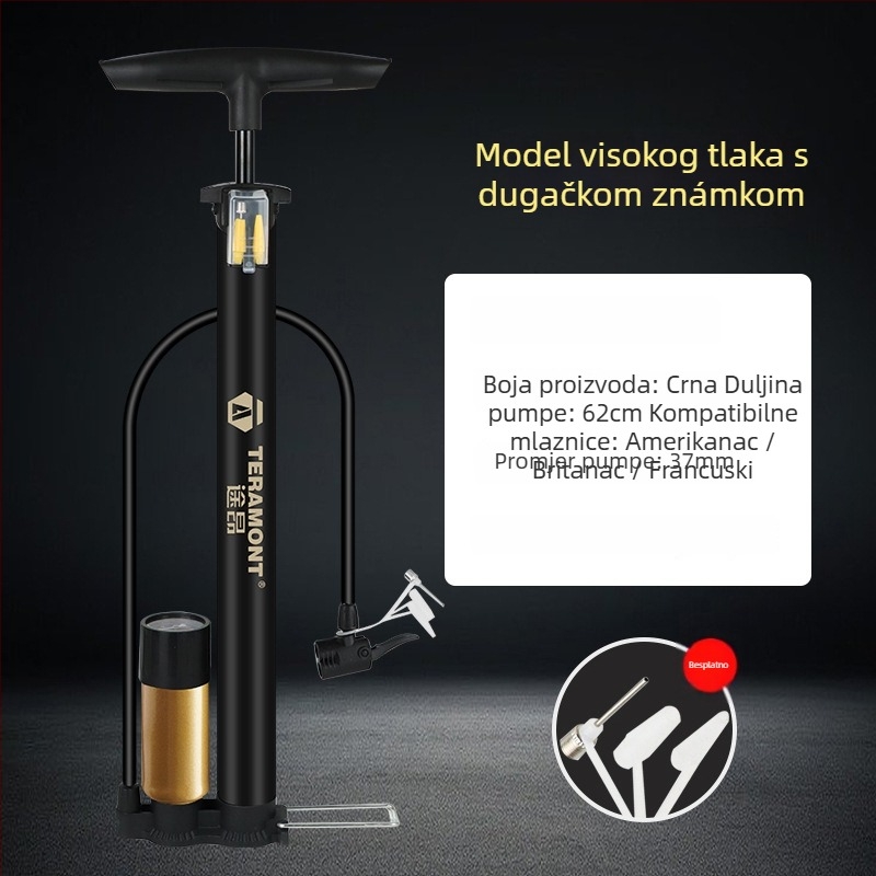Jingding 38 ručna pumpa za bicikle, maksimalni tlak 160 psi