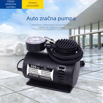 12V prenosni inflator za auto gume sa manometrom, 120W, 35 L/min, 2.5 m kabel napajanja