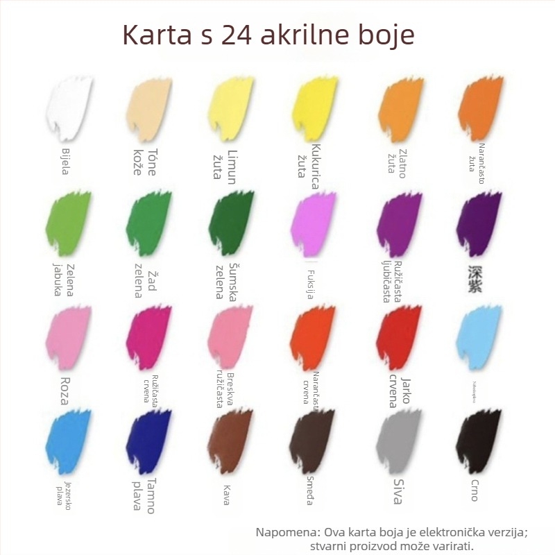Chenfan dječji set gouache akvarel boja, 60 ml, 12 boja, slikanje prstima