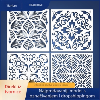 Mandala zidna umjetnička šablona od PET materijala — bez uvoza, bez IP ovlaštenja, bez licencirane privatne marke
