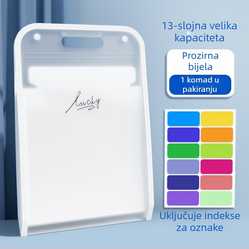 PP višeslojna ručna torba za dokumente, velika kapaciteta, kvadratnog oblika – Sihe Culture