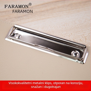 Dokumentarni folder sa snažnim stezanjem i stezanjem za ploču, materijal PP, marka FARAMON, model FLM-BJ-1815, dimenzije 215x310 mm