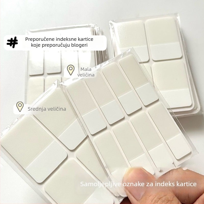 Kutija za kartice s etiketama za klasifikaciju, bilješkama i DIY etiketama (bez ljepljenja)
