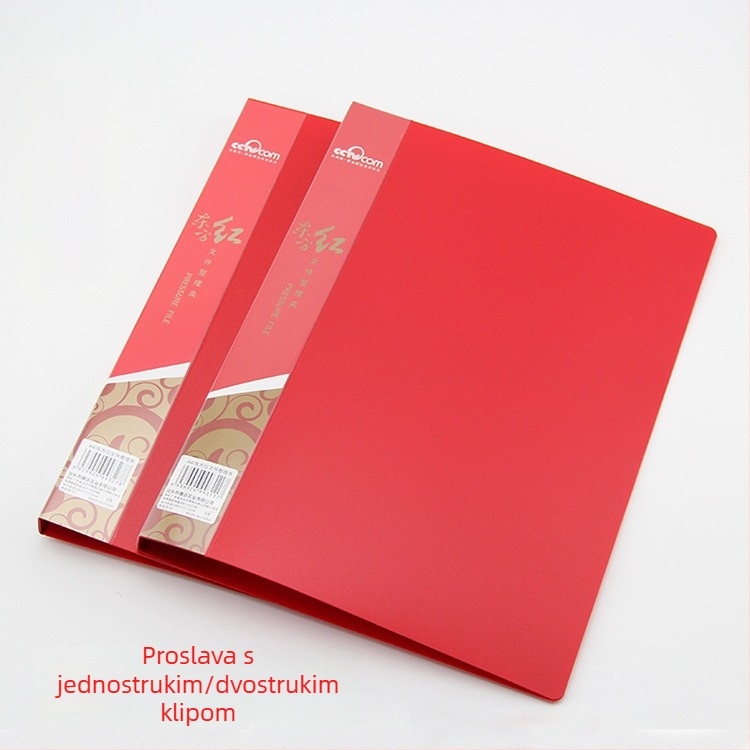Kang Bai B3801/B3811 dokumentarna fascikla s jednim i dvostrukim klipsom, PP materijal, otisnuto logo, mogućnost prilagodbe obrade