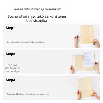 Akrilni rotirajući dosje za pohranu testnih papira s prozirnim umetcima