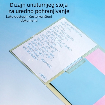 Akrilni rotirajući dosje za pohranu testnih papira s prozirnim umetcima