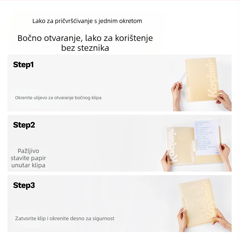 Akrilni rotirajući dosje za pohranu testnih papira s prozirnim umetcima