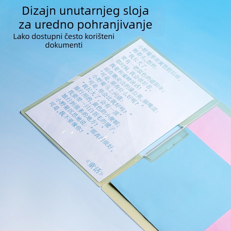 Akrilni rotirajući dosje za pohranu testnih papira s prozirnim umetcima