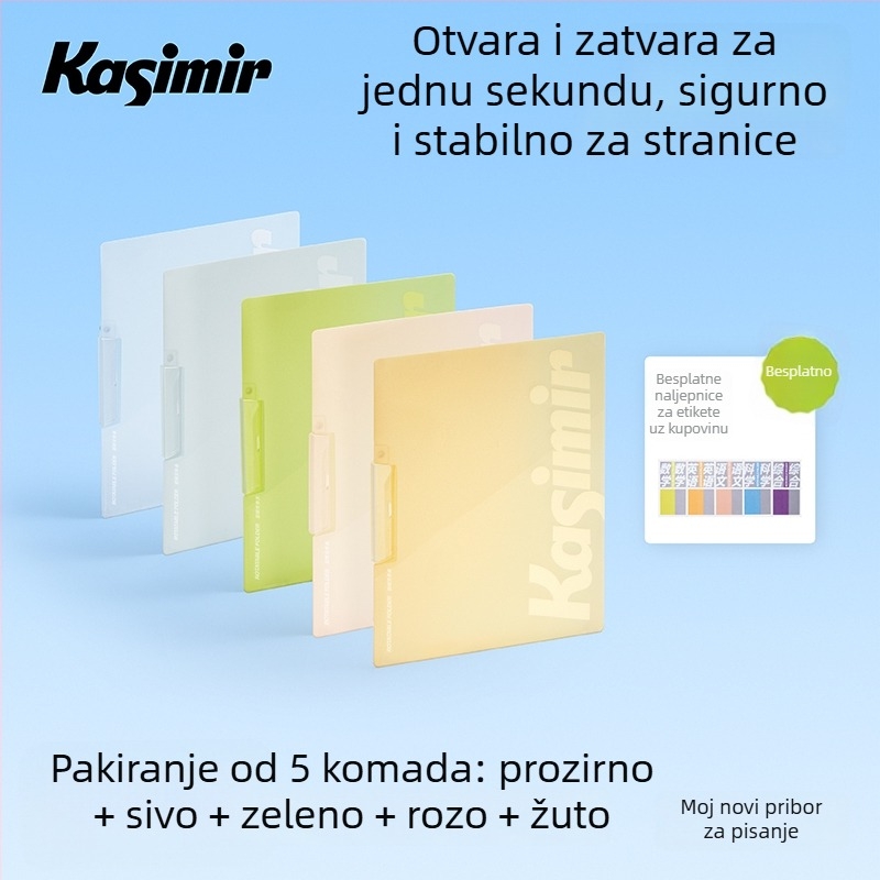 Akrilni rotirajući dosje za pohranu testnih papira s prozirnim umetcima