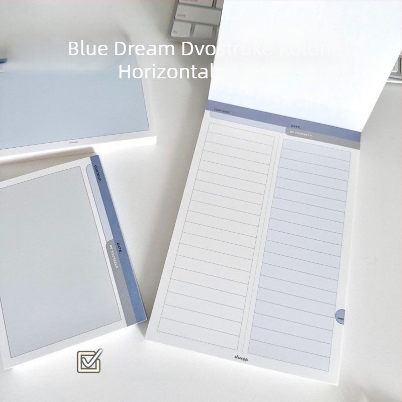 Blue Dream B5 Bilježnica za učenike — Memorija riječi, Jednostavan jednobojni dizajn (Nije moguće lijepiti; Oblik: Crtani; IP licenca: Ne)