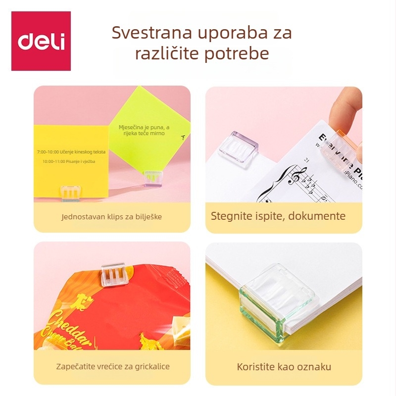 Deli akrilni klip za testne papire, plastični klip za spremanje i besprijekorno povezivanje