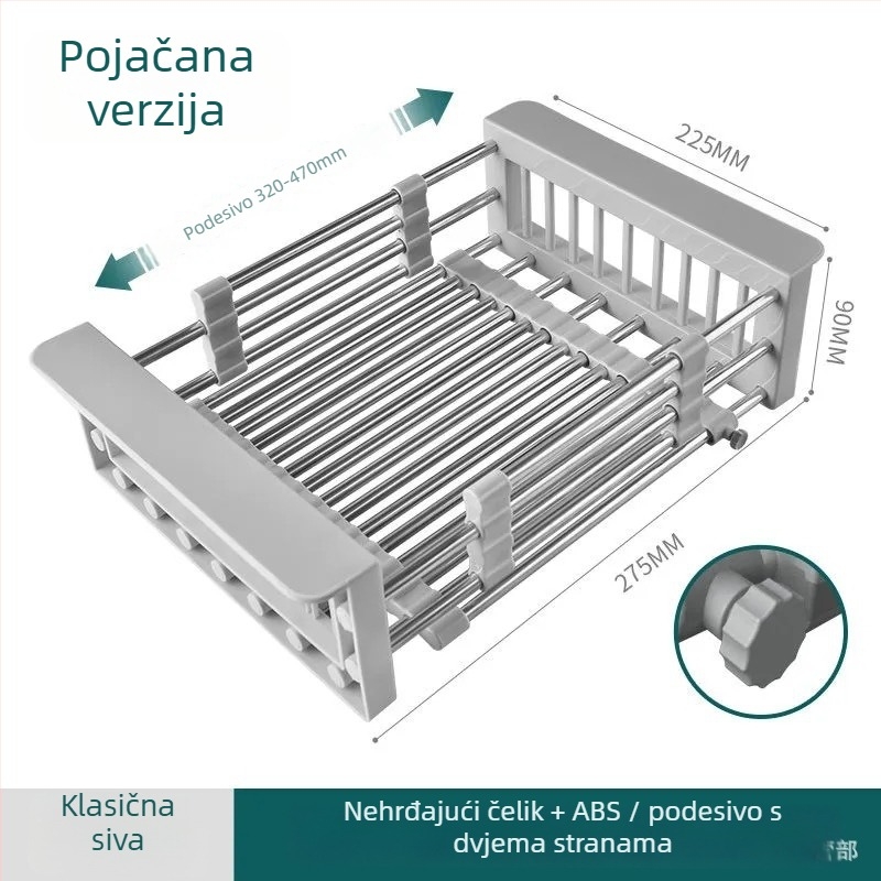 Police za odvodnju posuđa, marka Excellence, materijal plastika, moderan i minimalistički stil, lansirana zimi 2013.