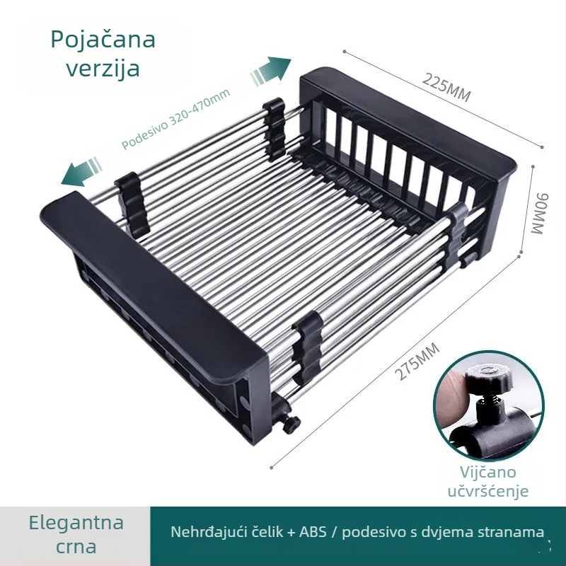 Police za odvodnju posuđa, marka Excellence, materijal plastika, moderan i minimalistički stil, lansirana zimi 2013.