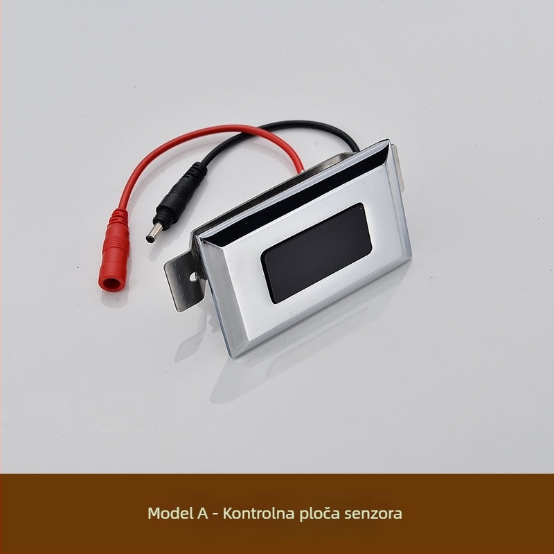 Senzorski ventil za ispiranje urinarnika s elektromagnetom, kutijom baterija i 6V transformatorom, bakrena konstrukcija, CHZJYITE