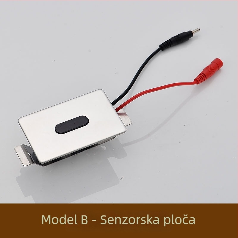 Senzorski ventil za ispiranje urinarnika s elektromagnetom, kutijom baterija i 6V transformatorom, bakrena konstrukcija, CHZJYITE