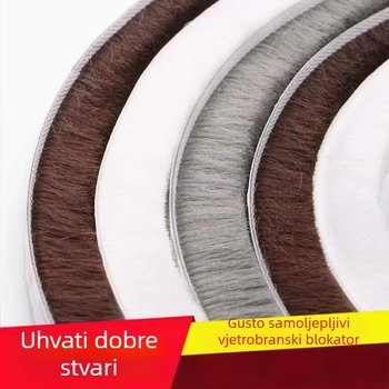 Brtvljenje prozora i vrata, samoljepljiva vunena traka, za klizna vrata, otporno na udarce, otporne na vjetar, zvučna izolacija, visoka temperaturna otpornost