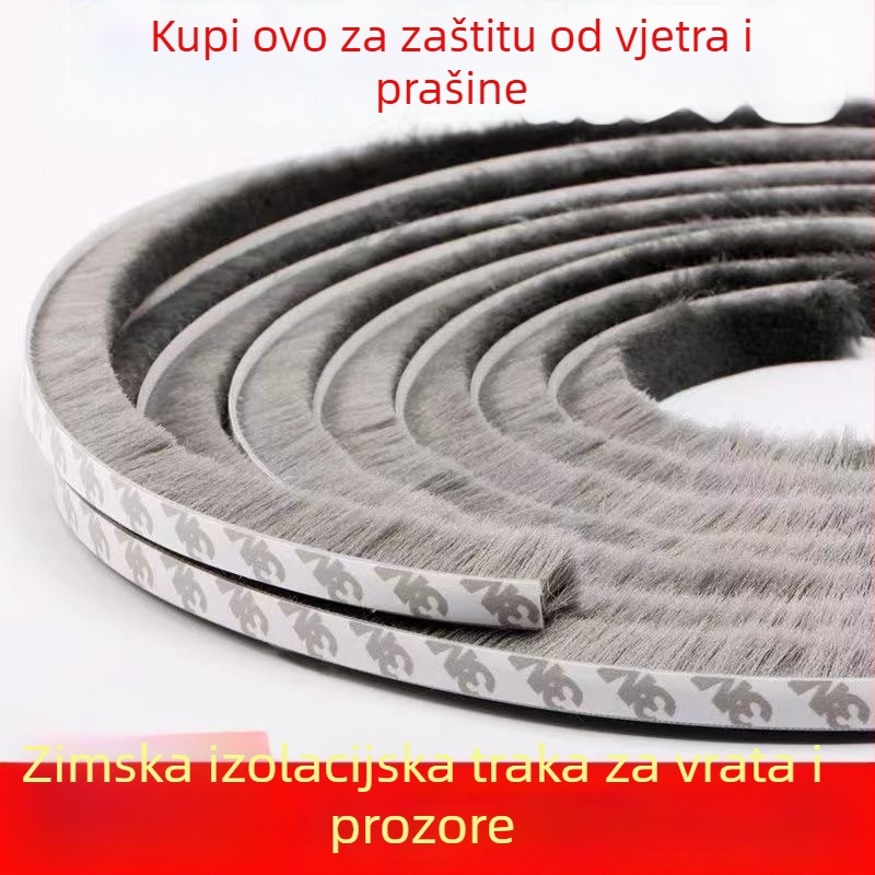 Brtvljenje prozora i vrata, samoljepljiva vunena traka, za klizna vrata, otporno na udarce, otporne na vjetar, zvučna izolacija, visoka temperaturna otpornost