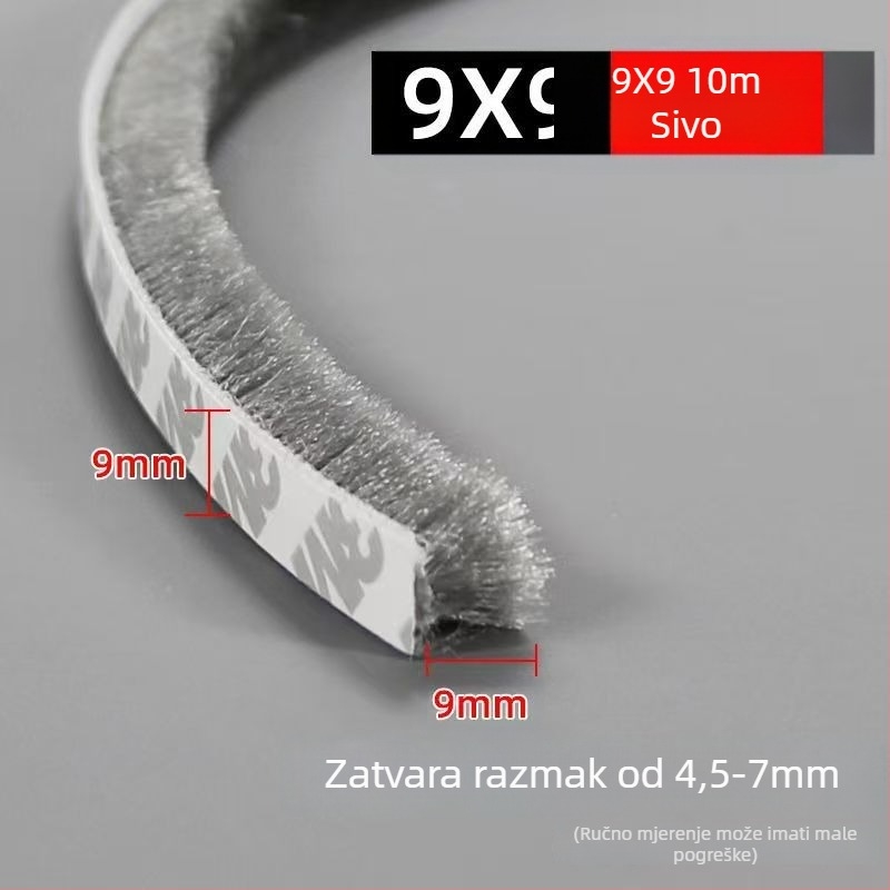 Brtvljenje prozora i vrata, samoljepljiva vunena traka, za klizna vrata, otporno na udarce, otporne na vjetar, zvučna izolacija, visoka temperaturna otpornost