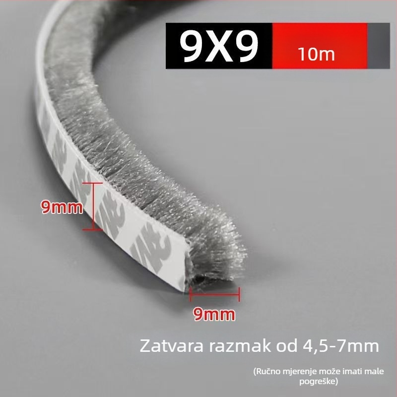 Brtvljenje prozora i vrata, samoljepljiva vunena traka, za klizna vrata, otporno na udarce, otporne na vjetar, zvučna izolacija, visoka temperaturna otpornost