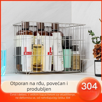 304 nehrđajući čelik kuhinjska košarica za odvodnju – pravokutna, za kuhinjski pult, bez ugradnje