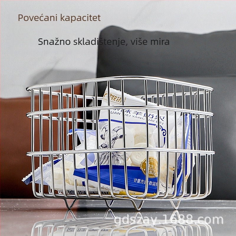 304 nehrđajući čelik kuhinjska košarica za odvodnju – pravokutna, za kuhinjski pult, bez ugradnje