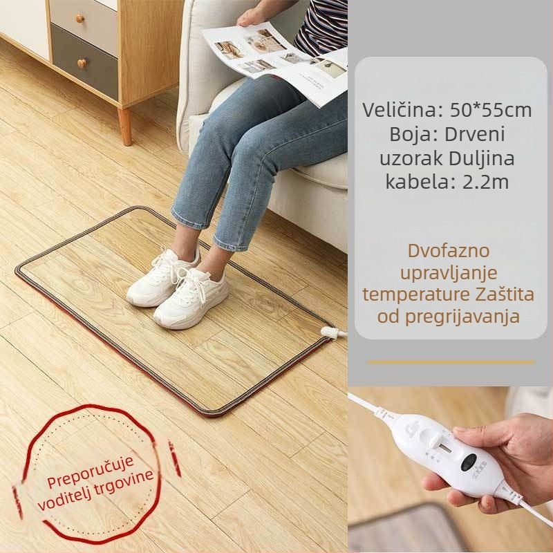Uredska podloga za grijanje stopala s USB grijanjem, 50W, ispod radnog stola
