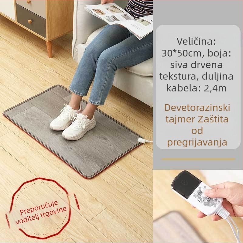 Uredska podloga za grijanje stopala s USB grijanjem, 50W, ispod radnog stola