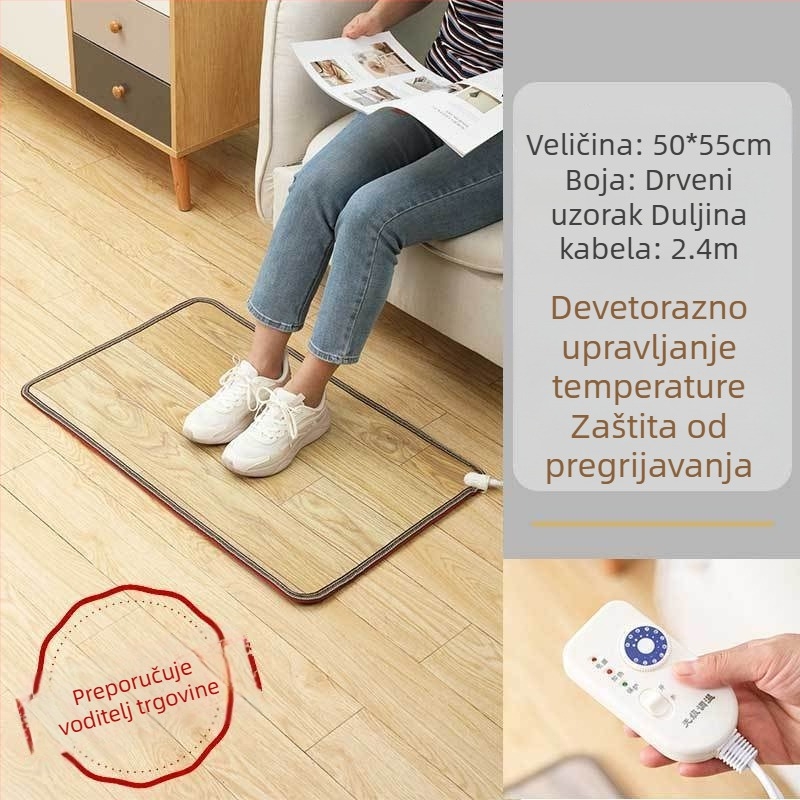 Uredska podloga za grijanje stopala s USB grijanjem, 50W, ispod radnog stola