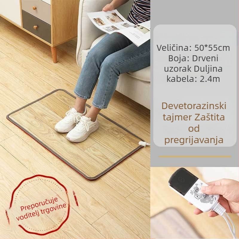 Uredska podloga za grijanje stopala s USB grijanjem, 50W, ispod radnog stola