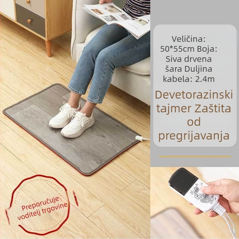 Uredska podloga za grijanje stopala s USB grijanjem, 50W, ispod radnog stola