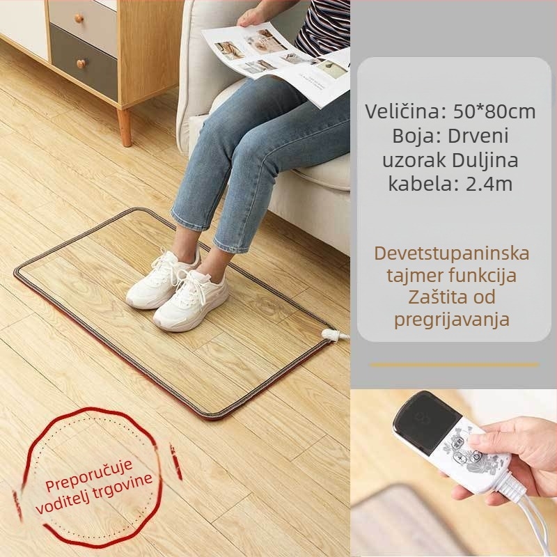 Uredska podloga za grijanje stopala s USB grijanjem, 50W, ispod radnog stola