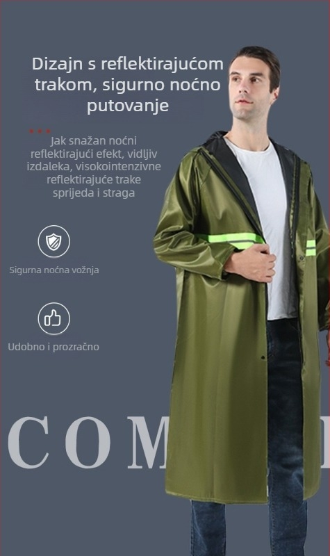 Jednodijelno kišno pončo od Oxford tkanine, debeli materijal, PVC vodootporni sloj, za odrasle, planinarenje na otvorenom