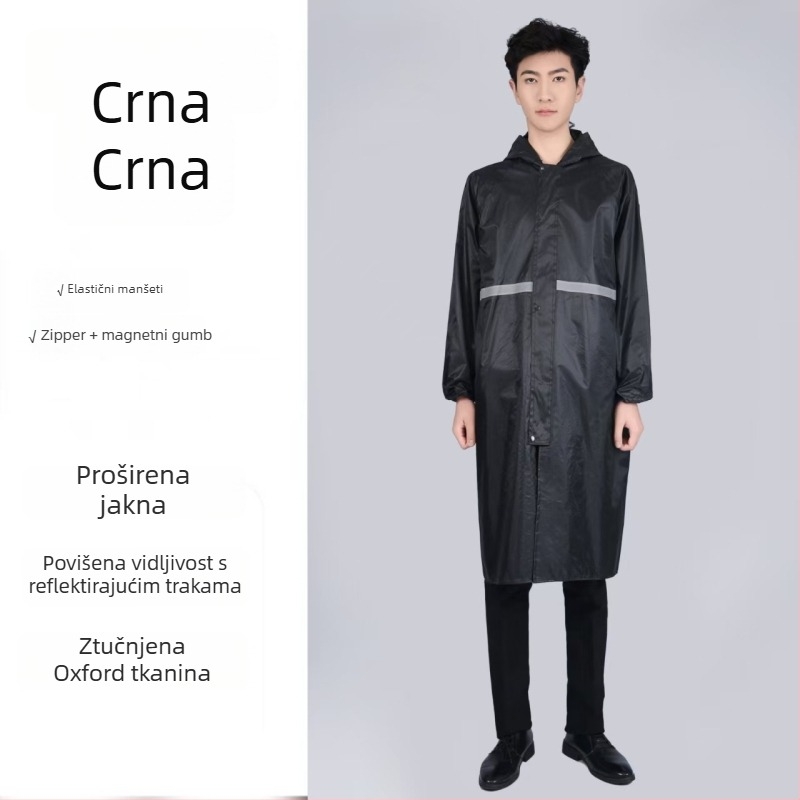 Jednodijelno kišno pončo od Oxford tkanine, debeli materijal, PVC vodootporni sloj, za odrasle, planinarenje na otvorenom