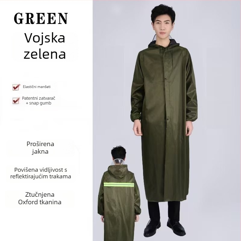 Jednodijelno kišno pončo od Oxford tkanine, debeli materijal, PVC vodootporni sloj, za odrasle, planinarenje na otvorenom