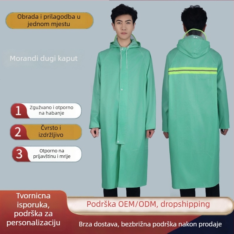 Jednodijelno kišno pončo od Oxford tkanine, debeli materijal, PVC vodootporni sloj, za odrasle, planinarenje na otvorenom