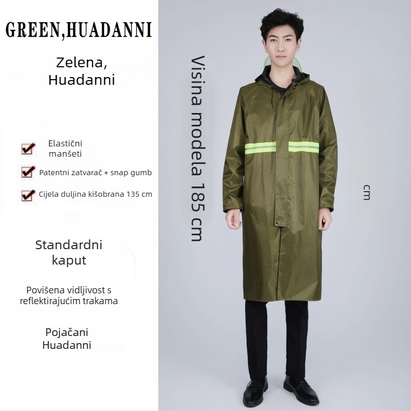 Jednodijelno kišno pončo od Oxford tkanine, debeli materijal, PVC vodootporni sloj, za odrasle, planinarenje na otvorenom