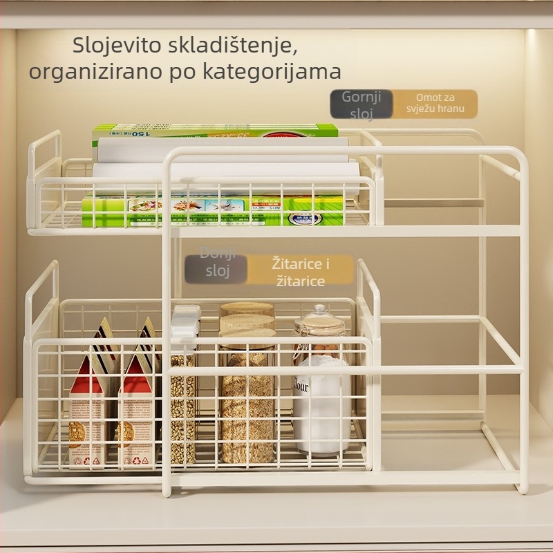Mugg metalni stalak ispod sudopera s izvučnim ladicom – višestruka namjena, moderan stil