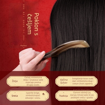 Rogni češalj u poklon kutiji – svadbena para, praktičan dar za dame; Marka: Mingchen craftsmanship; Oblik: Drugo; Materijal: Drugo; Stil: Jednostavno