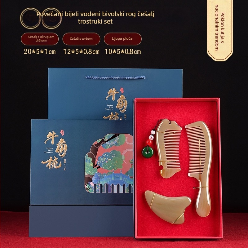 Rogni češalj u poklon kutiji – svadbena para, praktičan dar za dame; Marka: Mingchen craftsmanship; Oblik: Drugo; Materijal: Drugo; Stil: Jednostavno