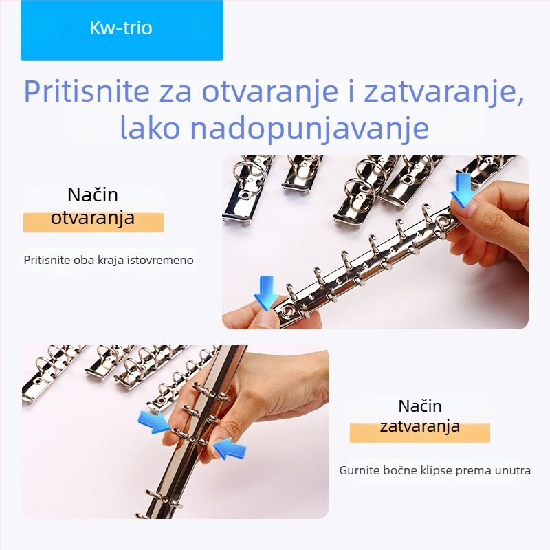 Držač bilježnica s prstenom Kw-trio/kedeyou, metalna konstrukcija