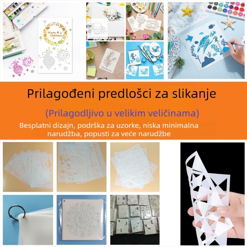 PET šablona za crtanje za DIY grafite – šablona za prskanje za dječje crteže (Materijal: PET; Uvoz: Ne; IP Odobrenje: Ne; Glavno tržište: Ostalo)